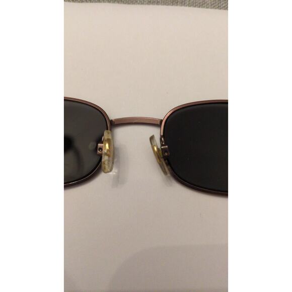 Geoffrey Beene Women's Sunglasses, Wire Frame, Brown Metal, Nose Protector - Picture 4 of 6